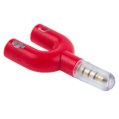 3.5mm Stereo Male to 3.5mm Headphone & Mic Female Splitter Adapter(Red) -  by buy2fix | Online Shopping UK | buy2fix