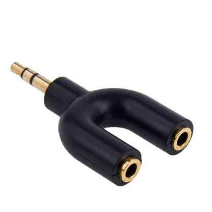 3.5mm Stereo Male to Dual 3.5mm Stereo Female Splitter Adapter(Black) -  by buy2fix | Online Shopping UK | buy2fix