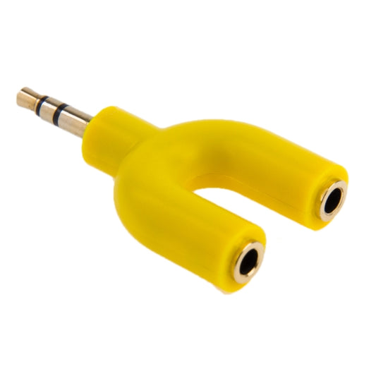 3.5mm Stereo Male to Dual 3.5mm Stereo Female Splitter Adapter(Yellow) by buy2fix
