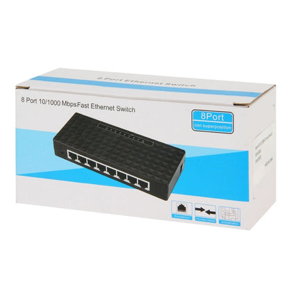 8-Port 10/100/1000Mbps Ethernet Desktop Switch -  by buy2fix | Online Shopping UK | buy2fix