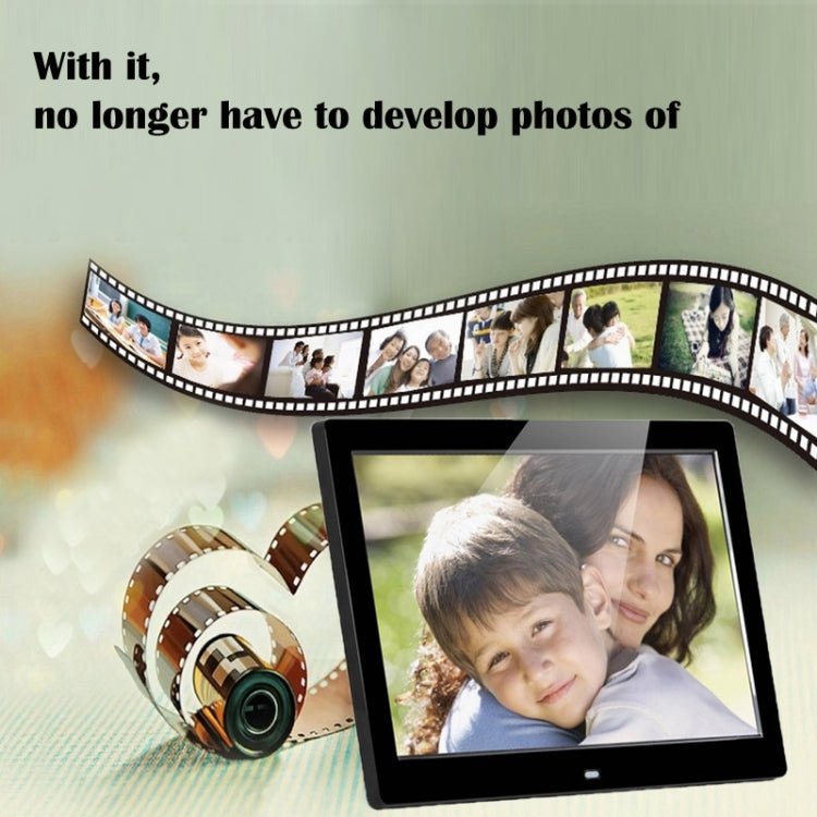 14 inch LED Display Multi-media Digital Photo Frame with Holder & Music & Movie Player, Support USB / SD / MS / MMC Card Input(Black) - Consumer Electronics by buy2fix | Online Shopping UK | buy2fix