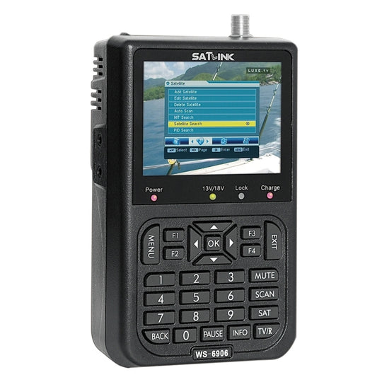SATLINK WS6906 3.5 inch LCD Colour Screen Portable Digital Satellite Finder Meter(AU Plug)
