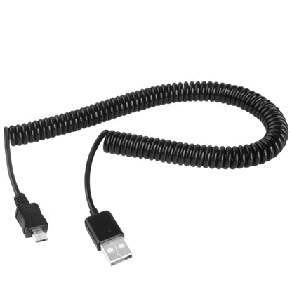 2m Micro USB Data Sync Charging Coiled Cable / Spring Cable(Black) - Micro USB Cable by buy2fix | Online Shopping UK | buy2fix