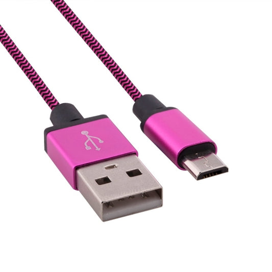 1m Woven Style Micro USB to USB 2.0 Data / Charger Cable, For Samsung, HTC, Sony, Lenovo, Huawei, and other Smartphones(Purple) - Micro USB Cable by buy2fix | Online Shopping UK | buy2fix
