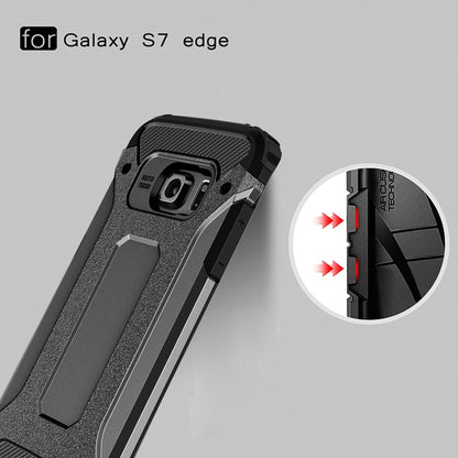 For Galaxy S7 Edge / G935 Tough Armor TPU + PC Combination Case (Black) - Samsung Accessories by buy2fix | Online Shopping UK | buy2fix