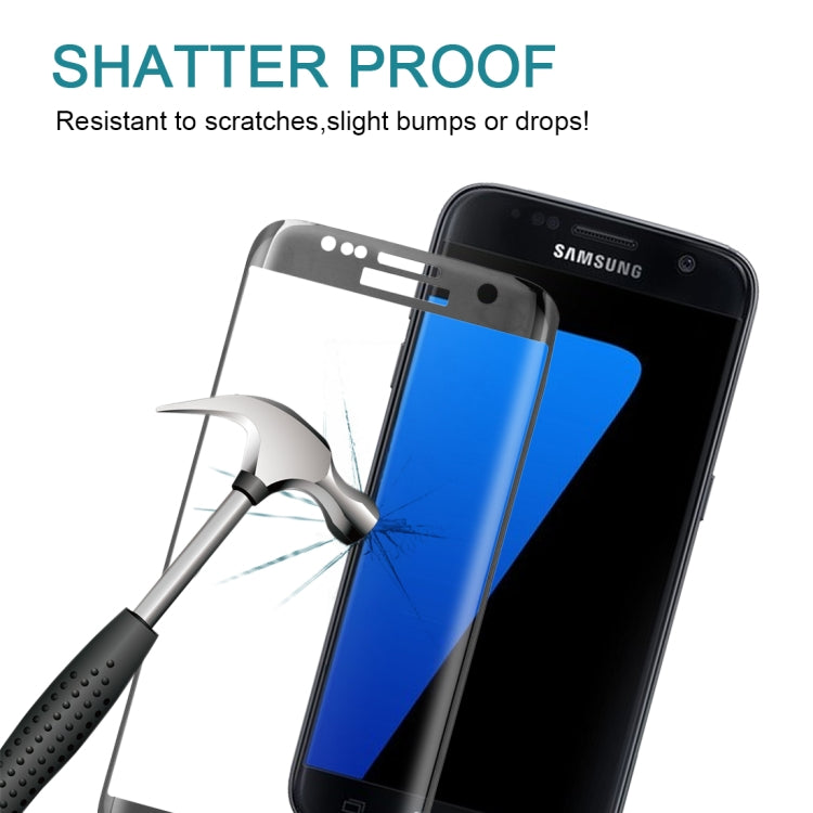 For Galaxy S7 Edge / G935 0.26mm 9H Surface Hardness Explosion-proof Colorized Electroplating Tempered Glass Full Screen Film(Black) - Samsung Accessories by buy2fix | Online Shopping UK | buy2fix