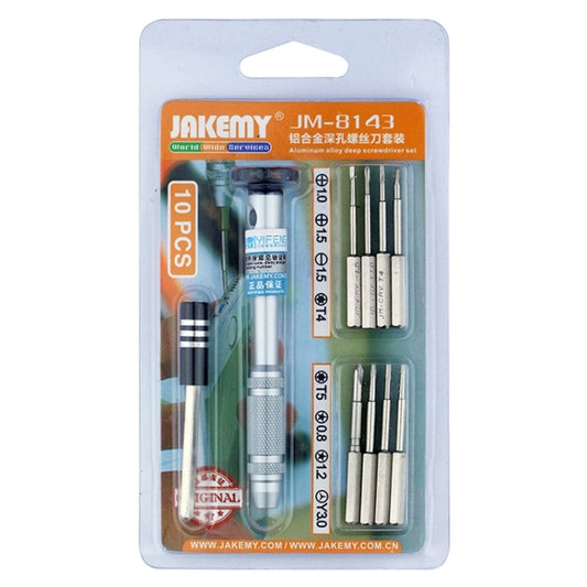 JAKEMY JM-8143 10 in 1 Multifunctional Aluminium Alloy Screwdriver Tools Kit by JAKEMY