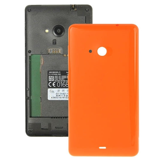 Bright Surface Solid Color Plastic Battery Back Cover for Microsoft Lumia 535(Orange) by buy2fix