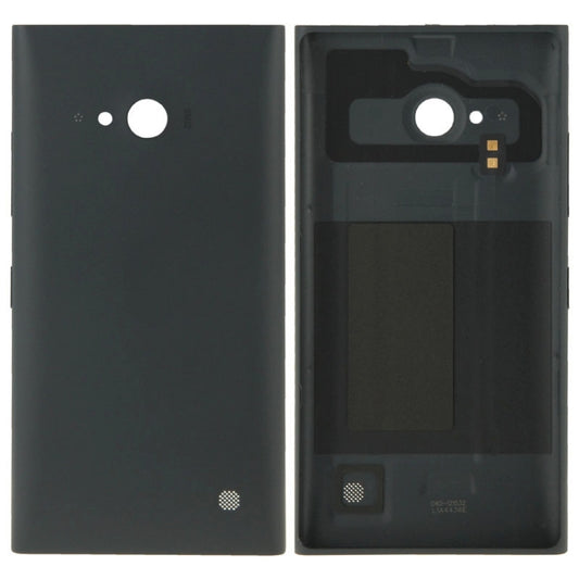 Solid Color Plastic Battery Back Cover for Nokia Lumia 730(Black) by buy2fix