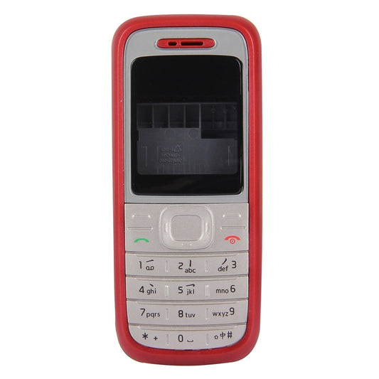 Full Housing Cover (Front Cover + Middle Frame Bezel + Battery Back Cover) for Nokia 1200 / 1208 / 1209(Red) by buy2fix