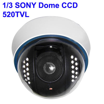 1/3 SONY Color 520TVL Dome CCD Camera, IR Distance: 15m - Security by buy2fix | Online Shopping UK | buy2fix