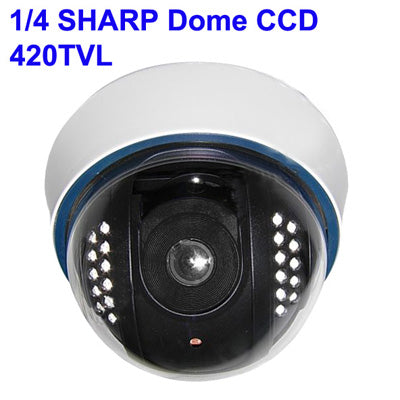 1/4 SHARP Color 420TVL Dome CCD Camera, IR Distance: 15m - Security by buy2fix | Online Shopping UK | buy2fix