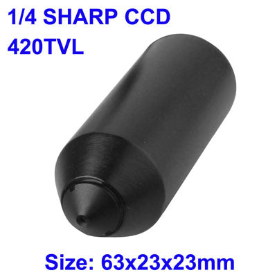 1/4 SHARP Color 420TVL Mini CCD Camera, Mini Pin Hole Lens Camera, Size: 63 x 23 x 23mm - Security by buy2fix | Online Shopping UK | buy2fix