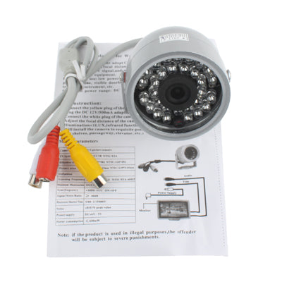 1/3 CMOS Color 380TVL 30 LED Mini Waterproof Camera(Silver) - Security by buy2fix | Online Shopping UK | buy2fix