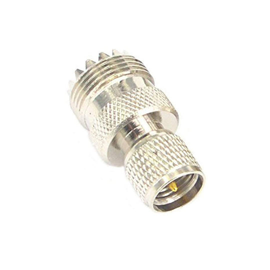 Mini connecteur UHF mâle vers UHF femelle, adaptateur Coaxial RF