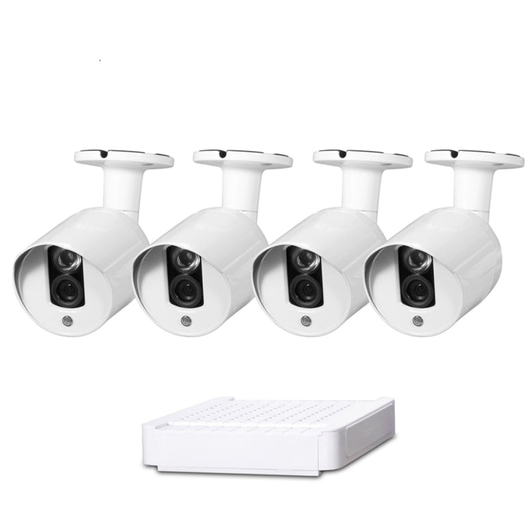 N4B3-Mini/L 4Ch 720P P2P ONVIF 1.0 Mega Pixel IP Camera NVR Kit, Support Night Vision / Motion Detection, IR Distance: 20m - Security by buy2fix | Online Shopping UK | buy2fix