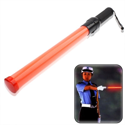 Bâton LED rouge à 3 modes de contrôle de sécurité routière avec fonction d'alarme, longueur : 53,5 cm