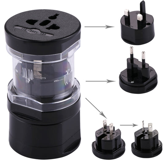 All in 1 EU + AU + UK + US Plug Travel Universal Adaptor(Black) - Consumer Electronics by buy2fix | Online Shopping UK | buy2fix