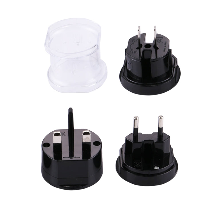 All in 1 EU + AU + UK + US Plug Travel Universal Adaptor(Black) - Consumer Electronics by buy2fix | Online Shopping UK | buy2fix