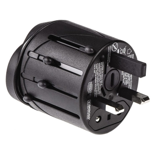 All in 1 EU + AU + UK + US Plug Travel Universal Adaptor, Size: 60 x 58 x 56mm(Black) by buy2fix