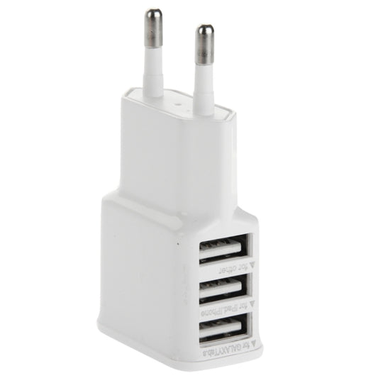 5V 2A EU Plug 3 USB Charger Adapter, For iPhone, Galaxy, Huawei, Xiaomi, LG, HTC and Other Smart Phones(White) by buy2fix