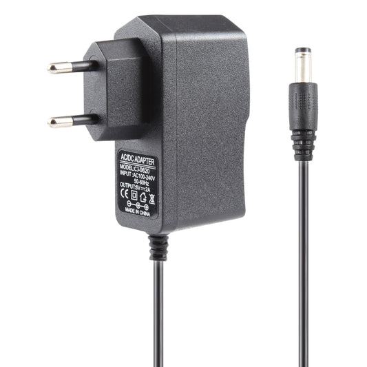 EU Plug AC 100-240V to DC 6V 2A Power Adapter, Tips: 5.5 x 2.1mm, Cable Length: 1.1m(Black) by buy2fix