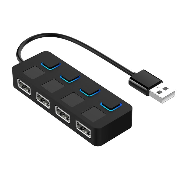 4 Ports USB 2.0 HUB with 4 Switch(Black) by buy2fix