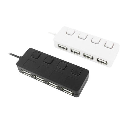 4 Ports USB 2.0 HUB with 4 Switch(Black) by buy2fix