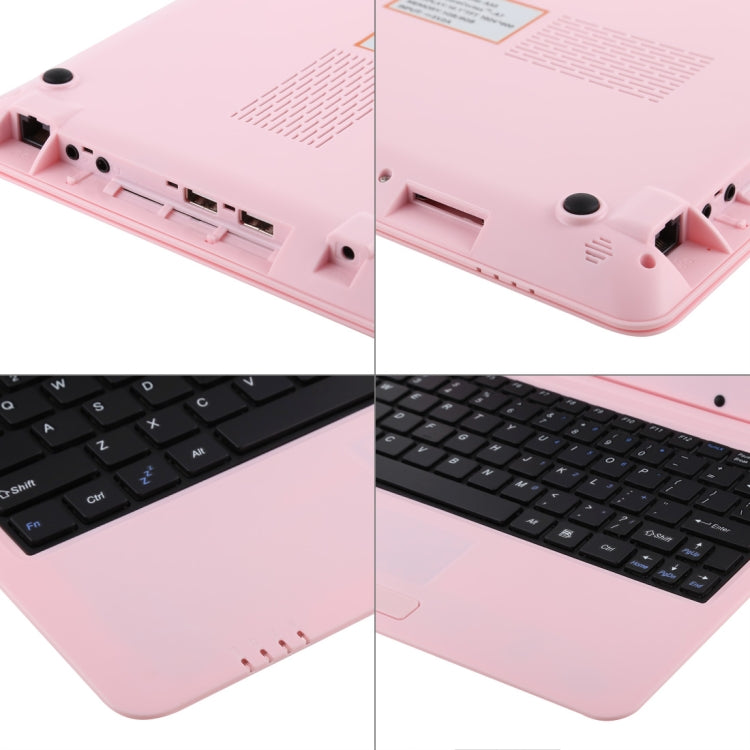 10.1 inch Notebook PC, 1GB+8GB, Android 6.0 A33 Dual-Core ARM Cortex-A9 up to 1.5GHz, WiFi, SD Card, U Disk(Pink) - Android OS by buy2fix | Online Shopping UK | buy2fix