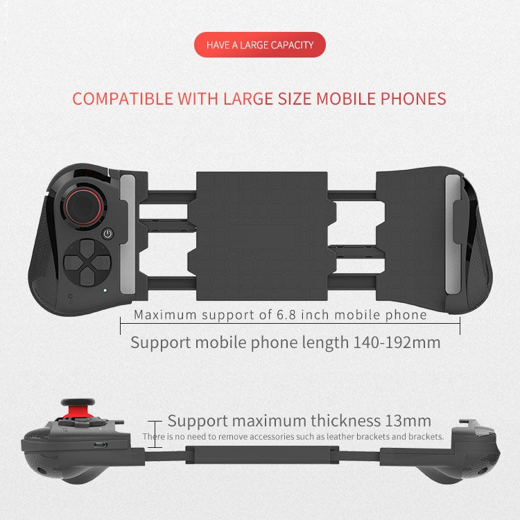 One-hand Stretch Retractable Bluetooth Gamepad, Bluetooth Distance: 10m, For Android, iOS Mobile Phone Below 6.8 inch - Controller Gamepad by buy2fix | Online Shopping UK | buy2fix