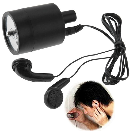 Powerful Audio Wiretap Listen Device Fold Ear Amplifier Wall Door Eavesdropping Surveillance with Earphone(Black) - Security by buy2fix | Online Shopping UK | buy2fix