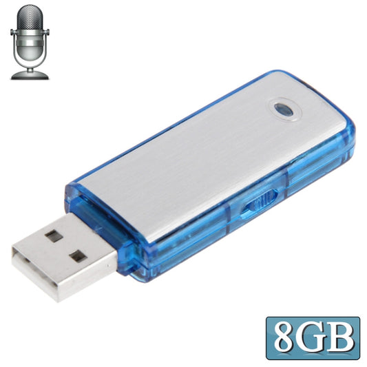 USB Voice Recorder + 8GB USB Flash Disk(Blue) by buy2fix