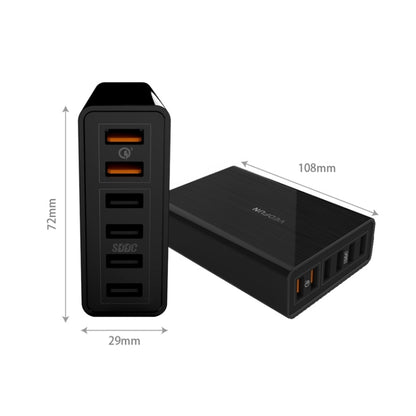 VEDFUN TurboCube D620 Six Ports Quick Charge 3.0 + SDDC Technology USB Charger, EU/US/UK Plug - USB Charger by VEDFUN | Online Shopping UK | buy2fix