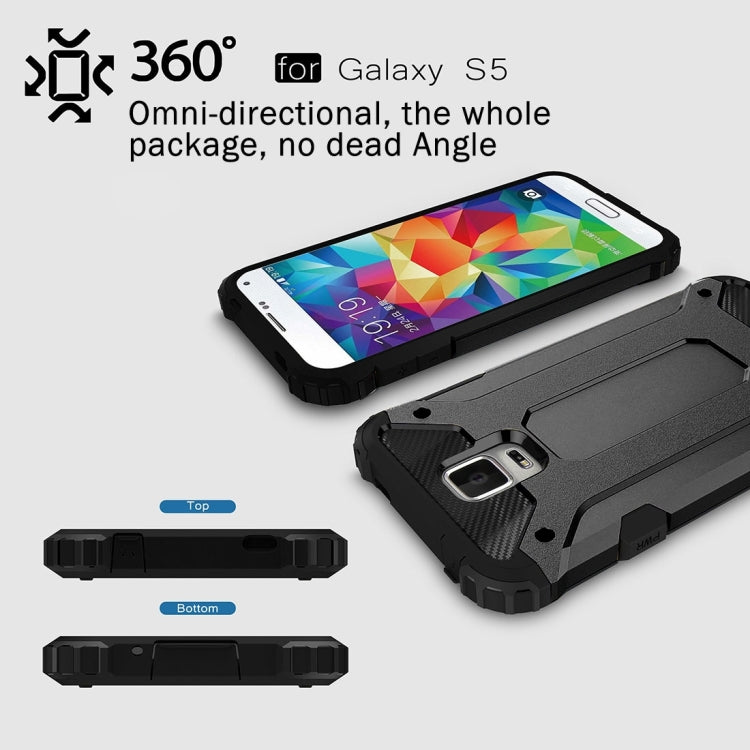 For Galaxy S5 / G900 Tough Armor TPU + PC Combination Case(Black) by buy2fix