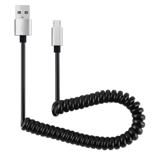 30cm to 100cm High Speed Spring Style Micro USB to USB 2.0 Flexible Elastic Spring Coiled Cable USB Data Sync Cable , For Galaxy, Huawei, Xiaomi, LG, HTC, Sony and Other Smart Phones(Silver)