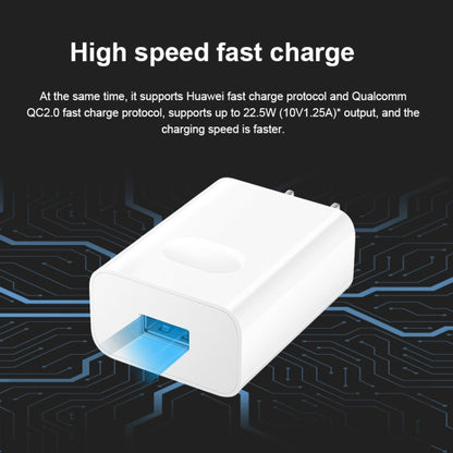 Original Huawei CP404 USB Interface Super Fast Charging Charger (Max 22.5W SE) with 3A USB to USB-C / Type-C Data Cable(White) - Mobile Accessories by Huawei | Online Shopping UK | buy2fix