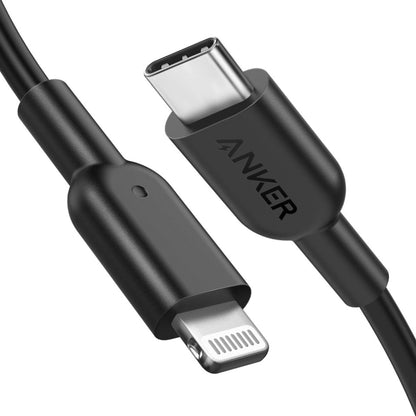 ANKER PowerLine II USB-C / Type-C to 8 Pin MFI Certificated Data Cable, Length: 0.9m(Black) - Apple Accessories by ANKER | Online Shopping UK | buy2fix