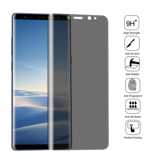 For Galaxy Note 8 0.26mm 9H Surface Hardness 3D Curved Privacy Anti-glare Full Screen Tempered Glass Screen Protector (Transparent) by buy2fix