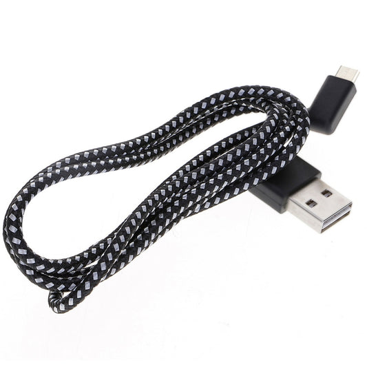 20cm 2A USB to USB-C / Type-C Nylon Weave Style Double Elbow Data Sync Charging Cable by buy2fix