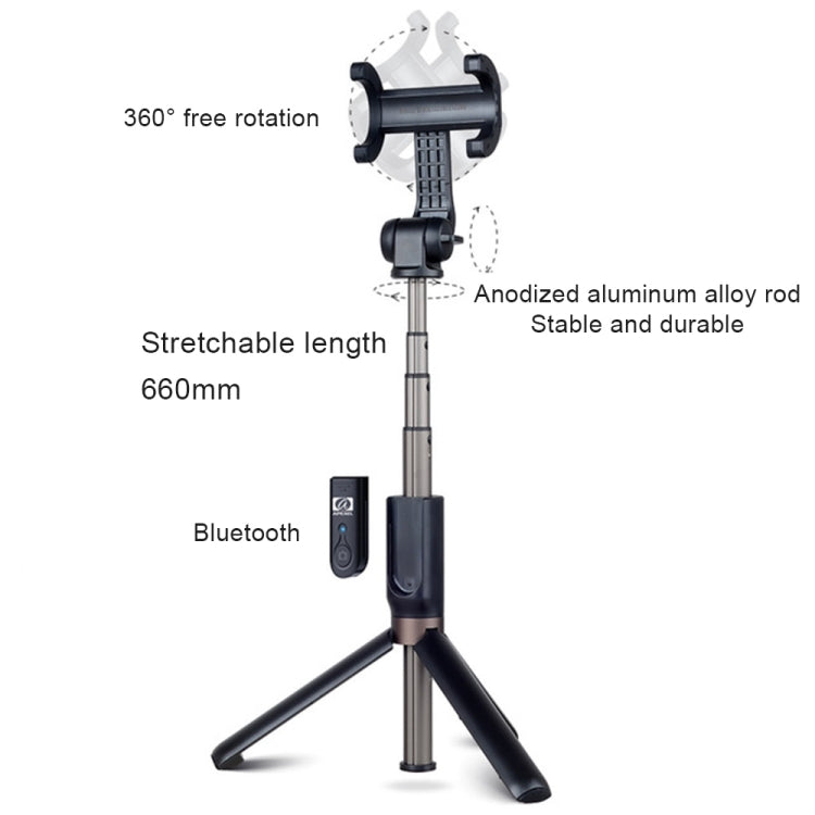 APEXEL APL-D3 Universal Live Broadcast Multifunctional Aluminum Alloy Bluetooth Selfie Stick with Tripod - Consumer Electronics by APEXEL | Online Shopping UK | buy2fix