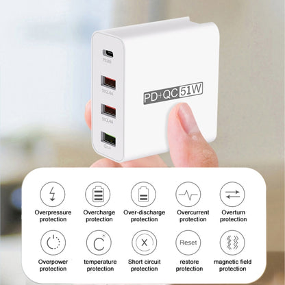 WLX-A6 4 Ports Quick Charging USB Travel Charger Power Adapter, AU Plug - Apple Accessories by buy2fix | Online Shopping UK | buy2fix