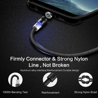 FLOVEME 1m 2A Output 360 Degrees Casual USB to USB-C / Type-C Magnetic Charging Cable, Built-in Blue LED Indicator, for Samsung Galaxy S8 & S8 + / LG G6 / Huawei P10 & P10 Plus / Oneplus 5 and other Smartphones (Blue) - Mobile Accessories by FLOVEME | Online Shopping UK | buy2fix