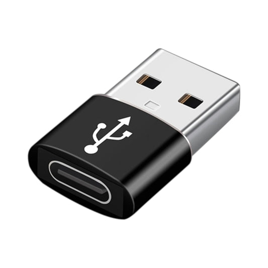 USB-C / Type-C Female to USB 2.0 Male Aluminum Alloy Adapter, Support Charging & Transmission(Black) by buy2fix