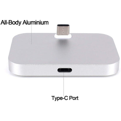 USB-C / Type-C Aluminum Alloy Desktop Station Dock Charger(Grey) - Dock Charger by buy2fix | Online Shopping UK | buy2fix