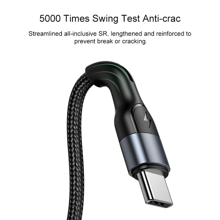 USAMS US-SJ450 U55 2A Micro USB Aluminum Alloy Weave Charging Cable, Length:1m(Green) - Micro USB Cable by USAMS | Online Shopping UK | buy2fix