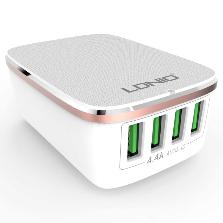 LDNIO A4404 4.4A 4 x USB Ports Smart Travel Charger, EU Plug - Mobile Accessories by LDNIO | Online Shopping UK | buy2fix