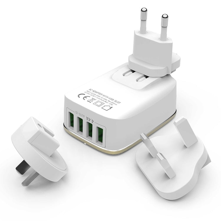 LDNIO A4404 4.4A 4 x USB Ports Smart Travel Charger, US Plug - Mobile Accessories by LDNIO | Online Shopping UK | buy2fix