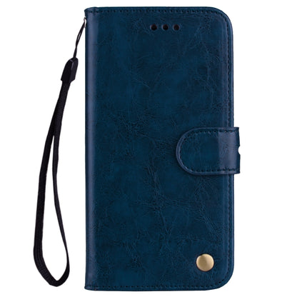 Business Style Oil Wax Texture Horizontal Flip Leather Case for Galaxy A50, with Holder & Card Slots & Wallet (Blue) - Samsung Accessories by buy2fix | Online Shopping UK | buy2fix