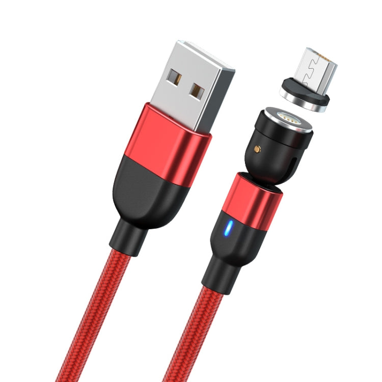 2m 3A Output USB to Micro USB 540 Degree Rotating Magnetic Data Sync Charging Cable (Red) - Mobile Accessories by buy2fix | Online Shopping UK | buy2fix