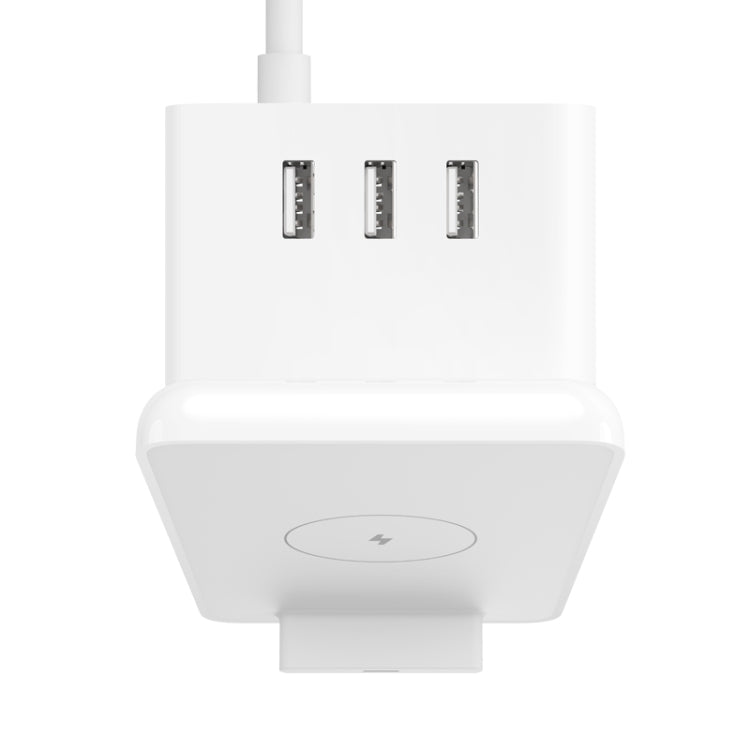 Original Xiaomi 10W Vertical Wireless Charger Socket with 3 USB Ports & Power Switch, Cable Length: 1.5m, CN Plug (White) - Multifunction Charger by Xiaomi | Online Shopping UK | buy2fix